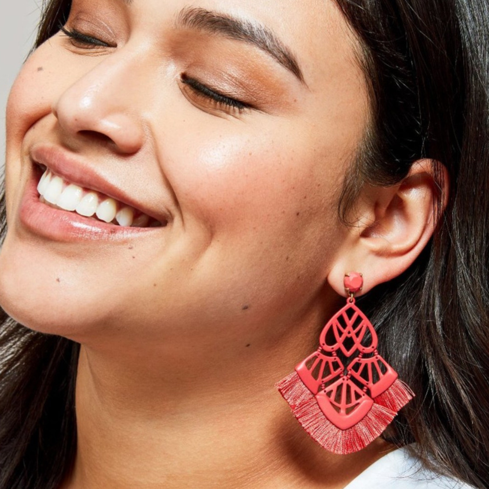 Stella & Dot Alexandria Chandelier Earrings Lightweight Boho Dangle *flaw